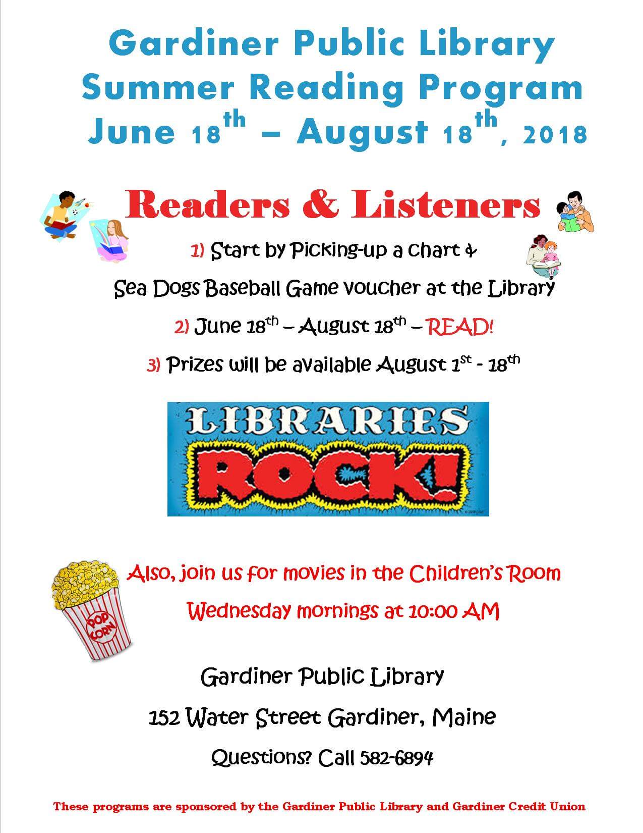 Summer Reading Program 2018 Gardiner Public Library